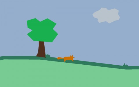 First prototype : you play as an orange thing, moving on a green line