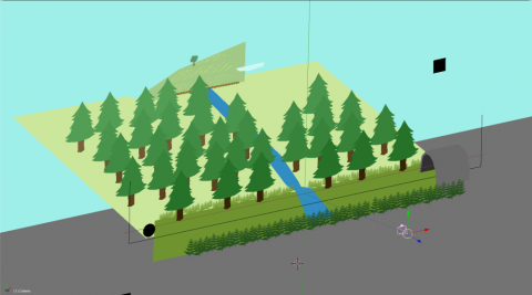 isometric view of the 3D approach of making levels