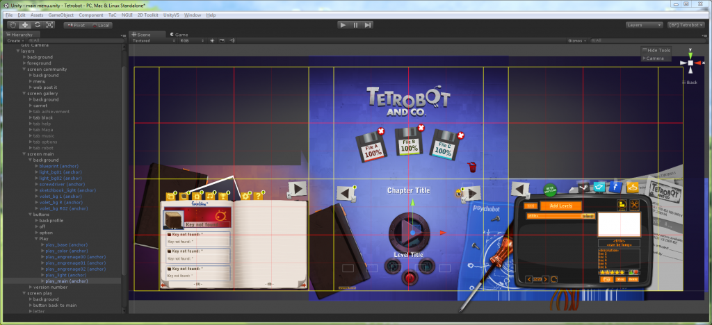 main menu in Unity